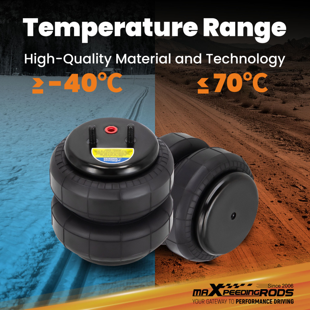 2X Sac universel Ressort de suspension pneumatique for Camion Fourgon Caravane