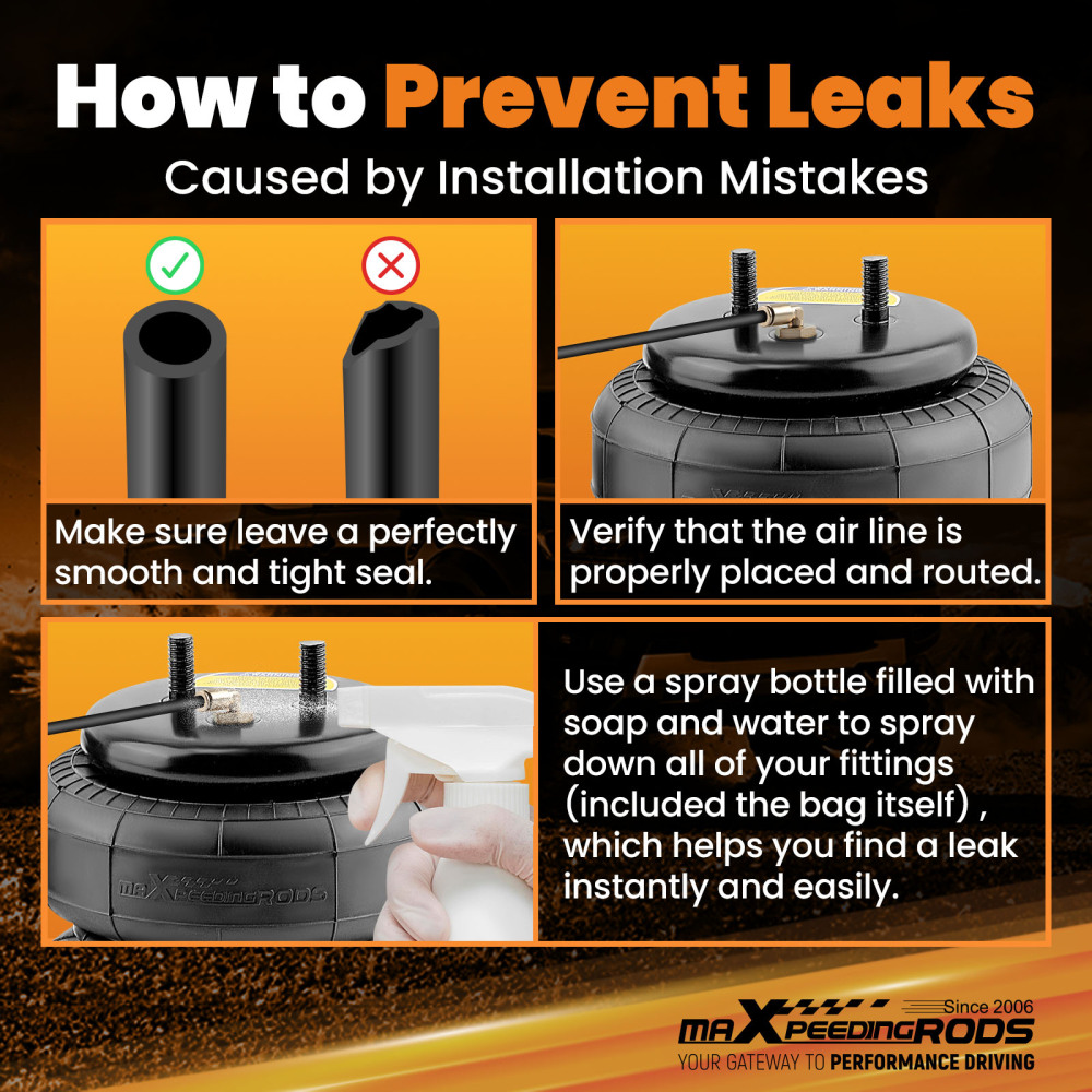 2X Sac universel Ressort de suspension pneumatique for Camion Fourgon Caravane