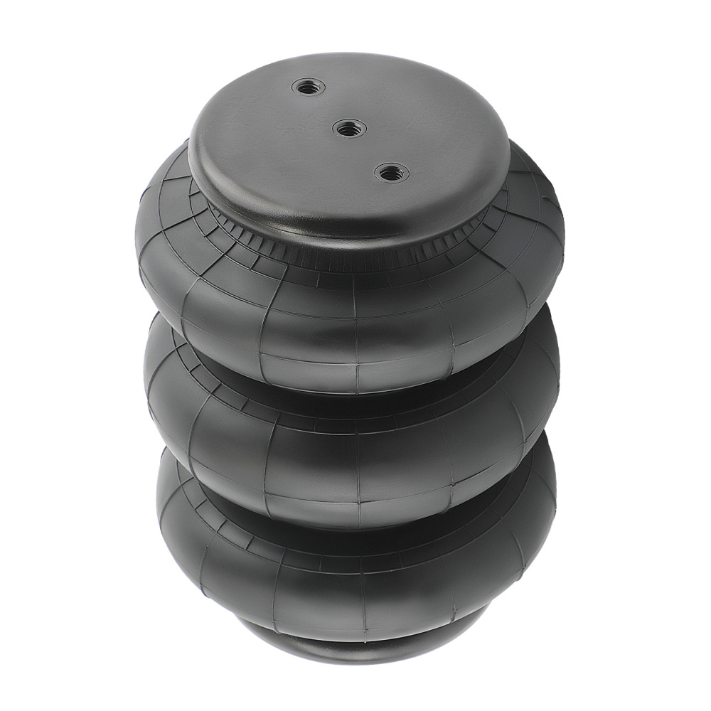 2 Packs Air Ride Triple Bellow Bag 2600lb 1/2npt Single Port Heavy Duty