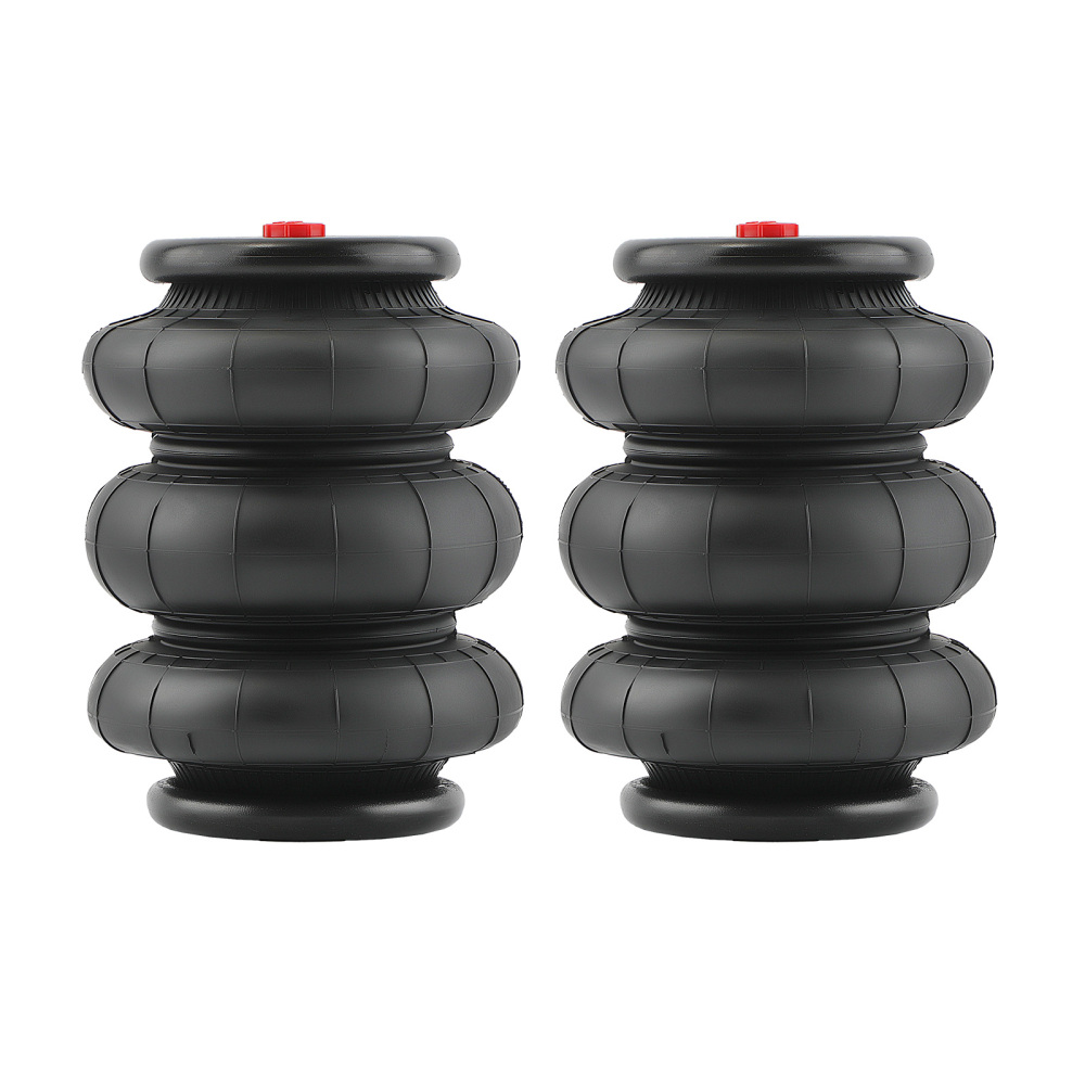 2 Packs Air Ride Triple Bellow Bag 2600lb 1/2npt Single Port Heavy Duty