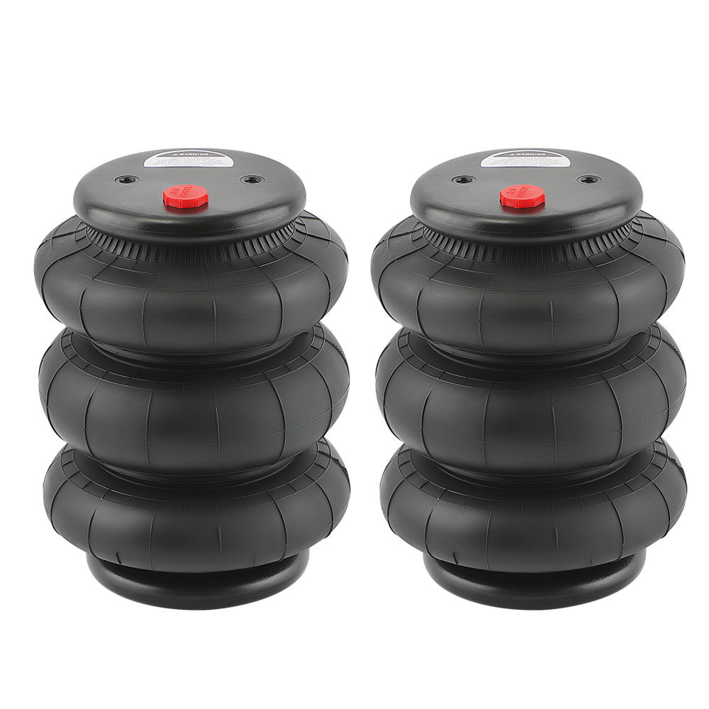 2 Packs Air Ride Triple Bellow Bag 2600lb 1/2npt Single Port Heavy Duty