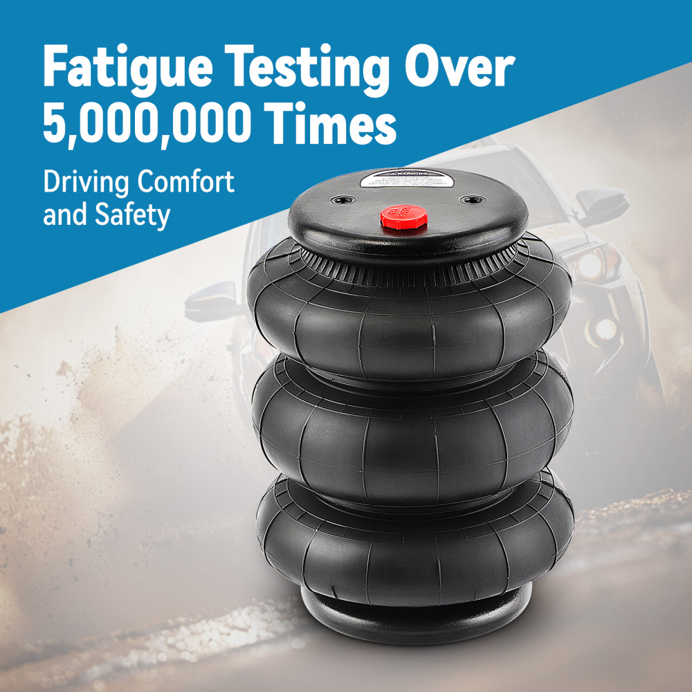 2 Packs Air Ride Triple Bellow Bag 2600lb 1/2npt Single Port Heavy Duty