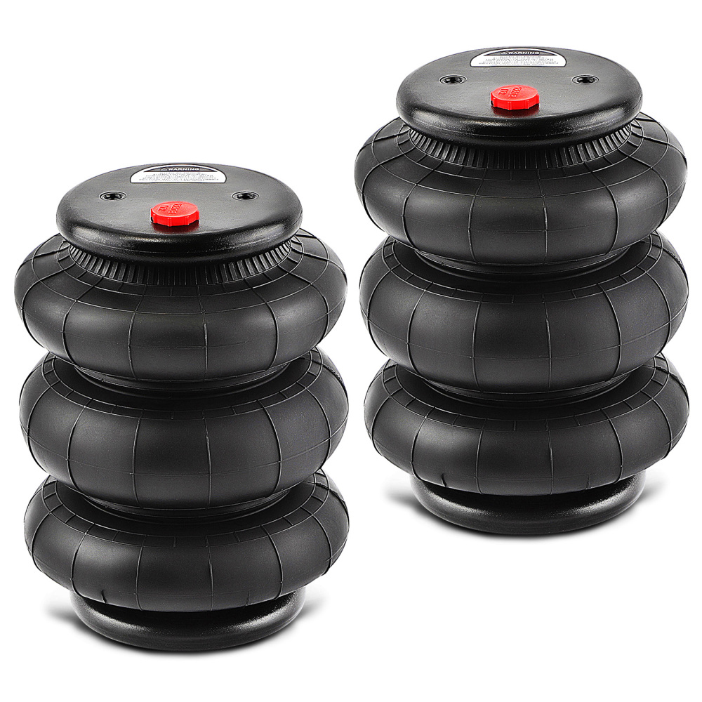 2 Packs Air Ride Triple Bellow Bag 2600lb 1/2npt Single Port Heavy Duty