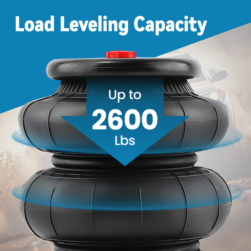 2 Packs Air Ride Triple Bellow Bag 2600lb 1/2npt Single Port Heavy Duty