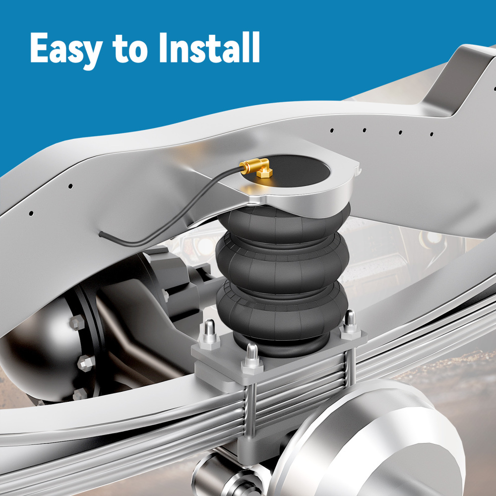 2 Packs Air Ride Triple Bellow Bag 2600lb 1/2npt Single Port Heavy Duty