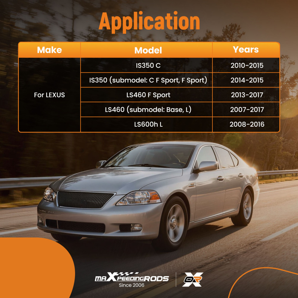 2Pack ABS Speed Sensor Rear compatible for Lexus GS350 GS460 IS250 IS350 2006-2015 5S8716