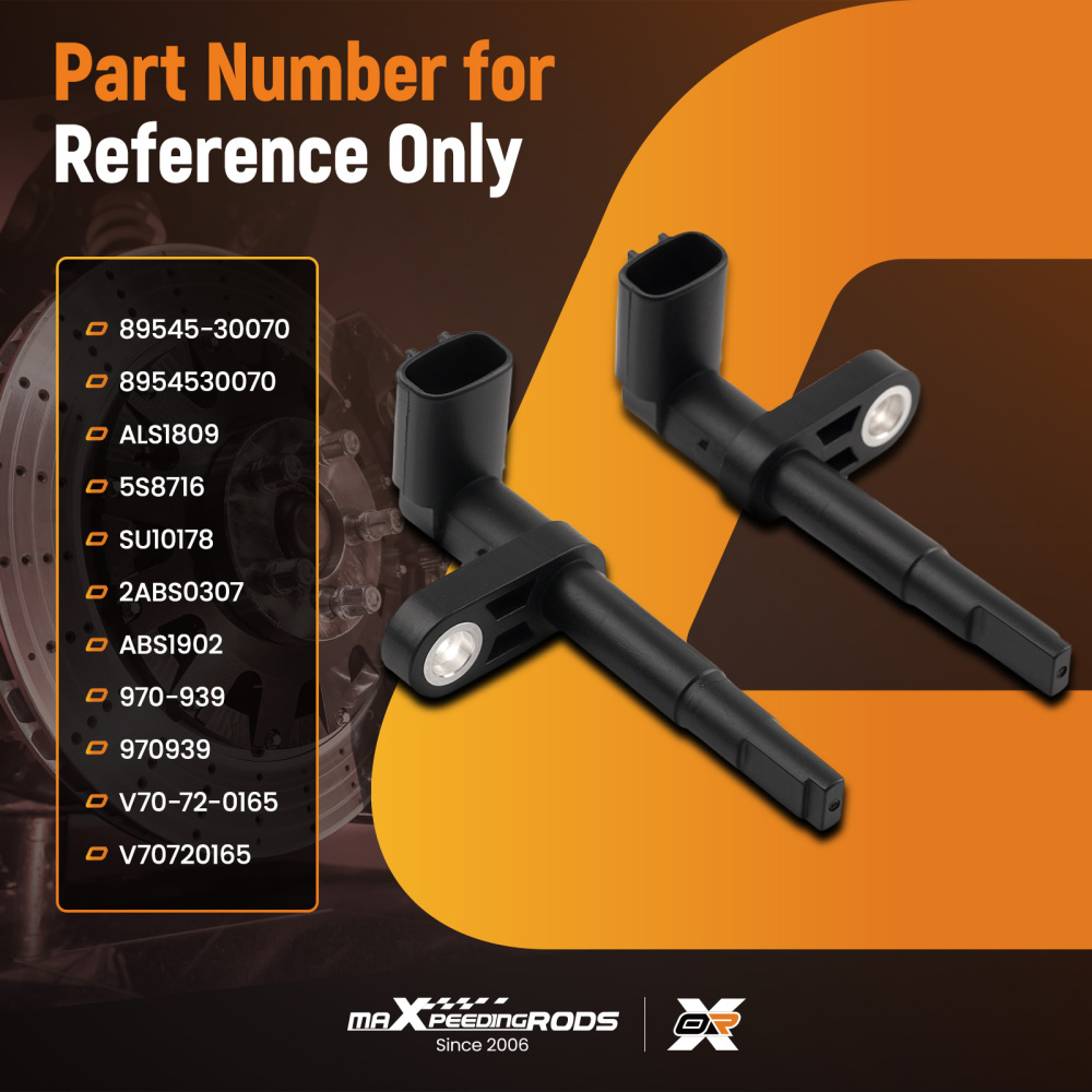 2Pack ABS Speed Sensor Rear compatible for Lexus GS350 GS460 IS250 IS350 2006-2015 5S8716