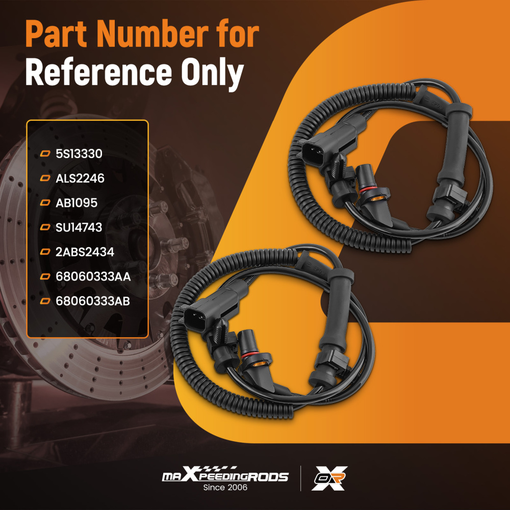 2Pcs ABS Speed Sensor Front Left Right compatible for RAM 1500 2009-2012 5S13330 68060333AA