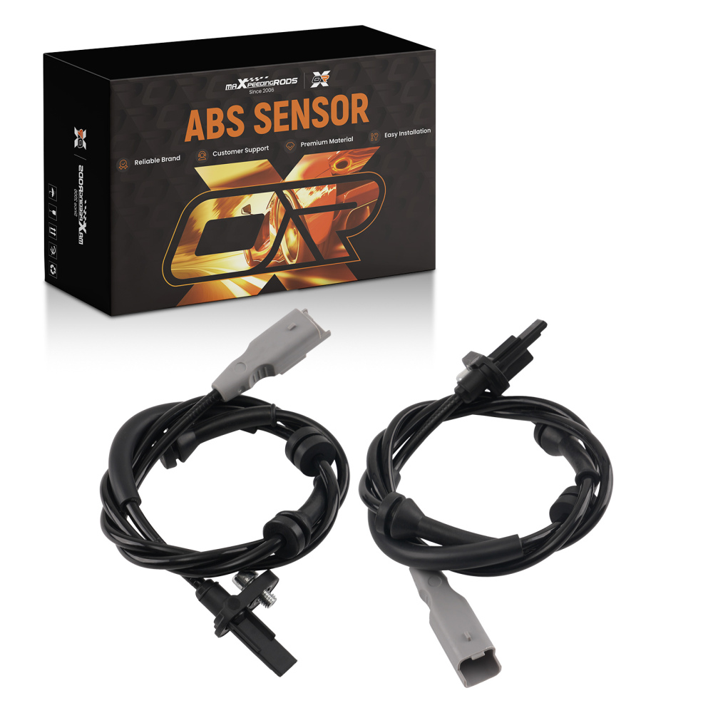 2Pcs ABS Sensor Rear compatible for Peugeot 3008 MPV Van/MPV B9 0U 2.0L 2014-2016 96536631