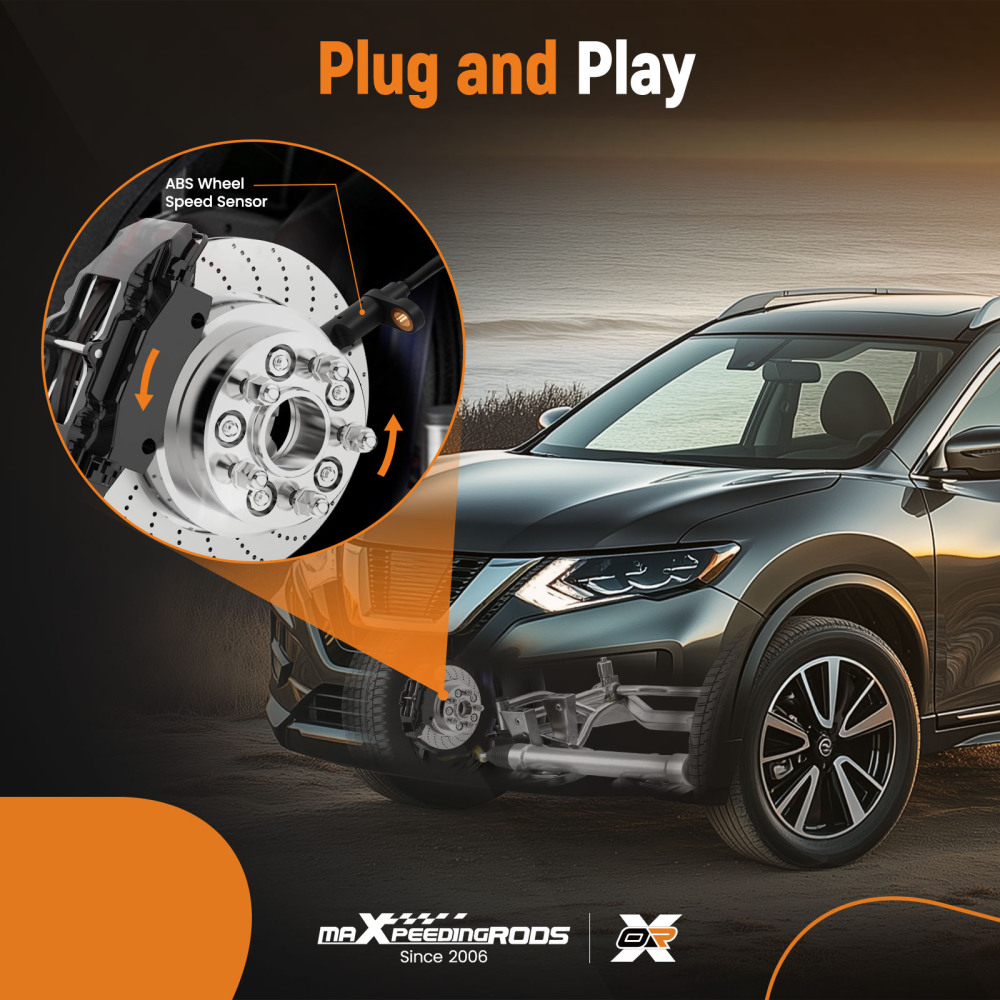 Front Rear ABS Speed Sensor compatible for Mini One Cooper R50 R52 R53 2001-06 34526756384