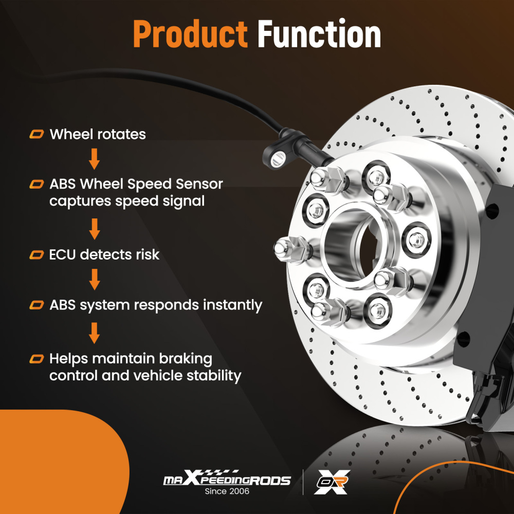 ABS Speed Sensor compatible for Mini Cooper R50 R53 One 2001-2006 34526756384 0986594536