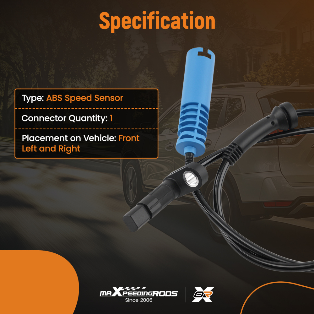 ABS Speed Sensor compatible for Mini Cooper R50 R53 One 2001-2006 34526756384 0986594536