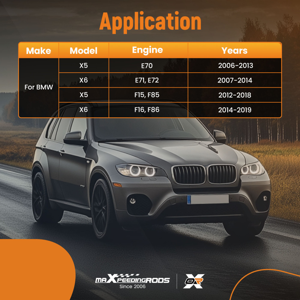 ABS Speed Sensor Front compatible for BMW X5 E70 F15 X6 E71 E72 F16 2006-2019 34526771776