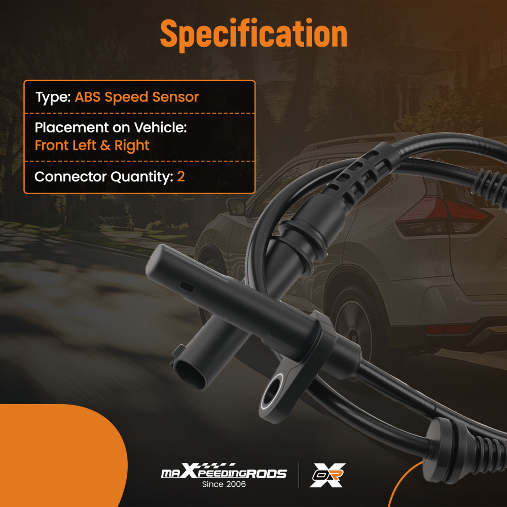 ABS Speed Sensor Front compatible for BMW X5 E70 F15 X6 E71 E72 F16 2006-2019 34526771776