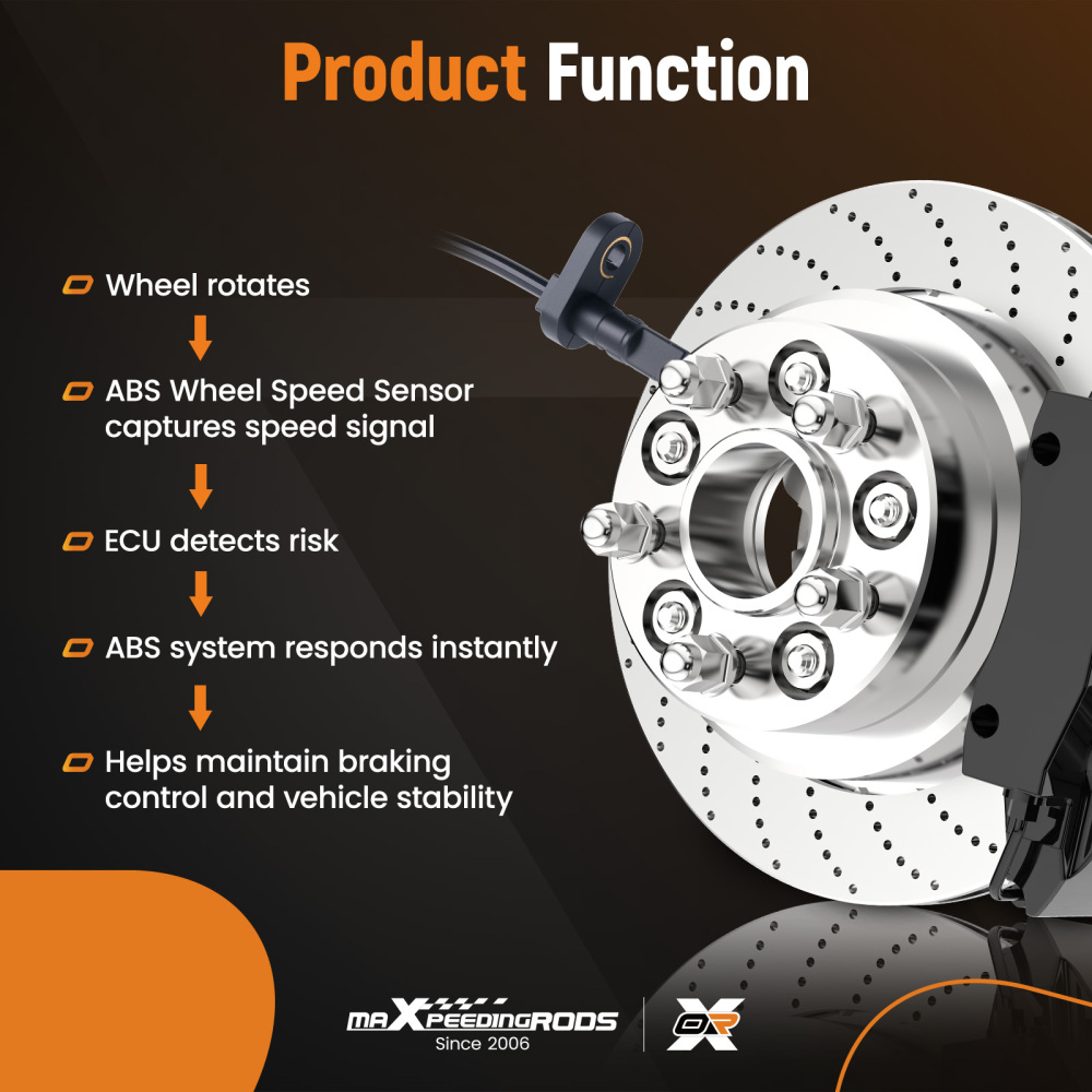 ABS Speed Sensor compatible for Honda CR-Z Insight Jazz 2007-2015 Front Left 57455TF0003