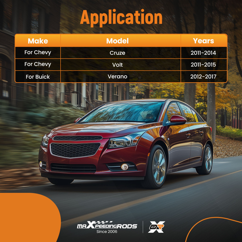 2pc ABS Sensor Front compatible for Chevy Cruze 2011-2014 Volt 2011-15 13329258