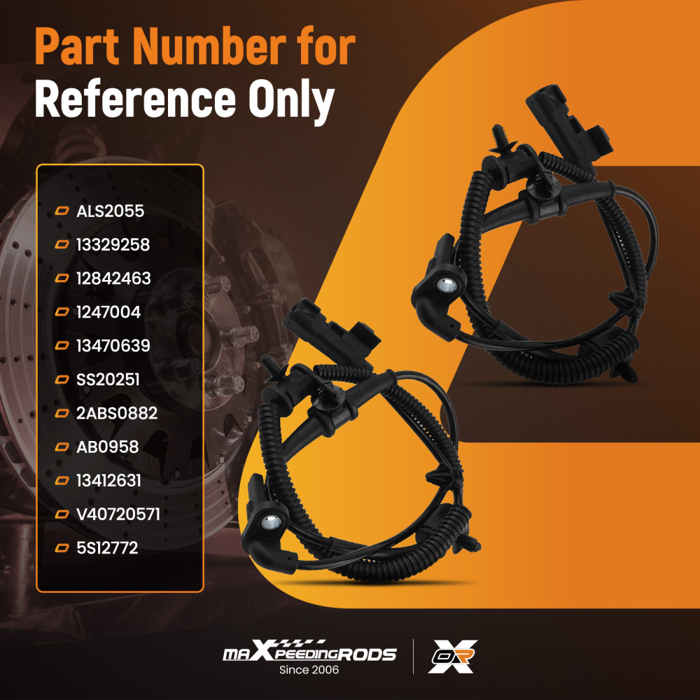 2pc ABS Sensor Front compatible for Chevy Cruze 2011-2014 Volt 2011-15 13329258