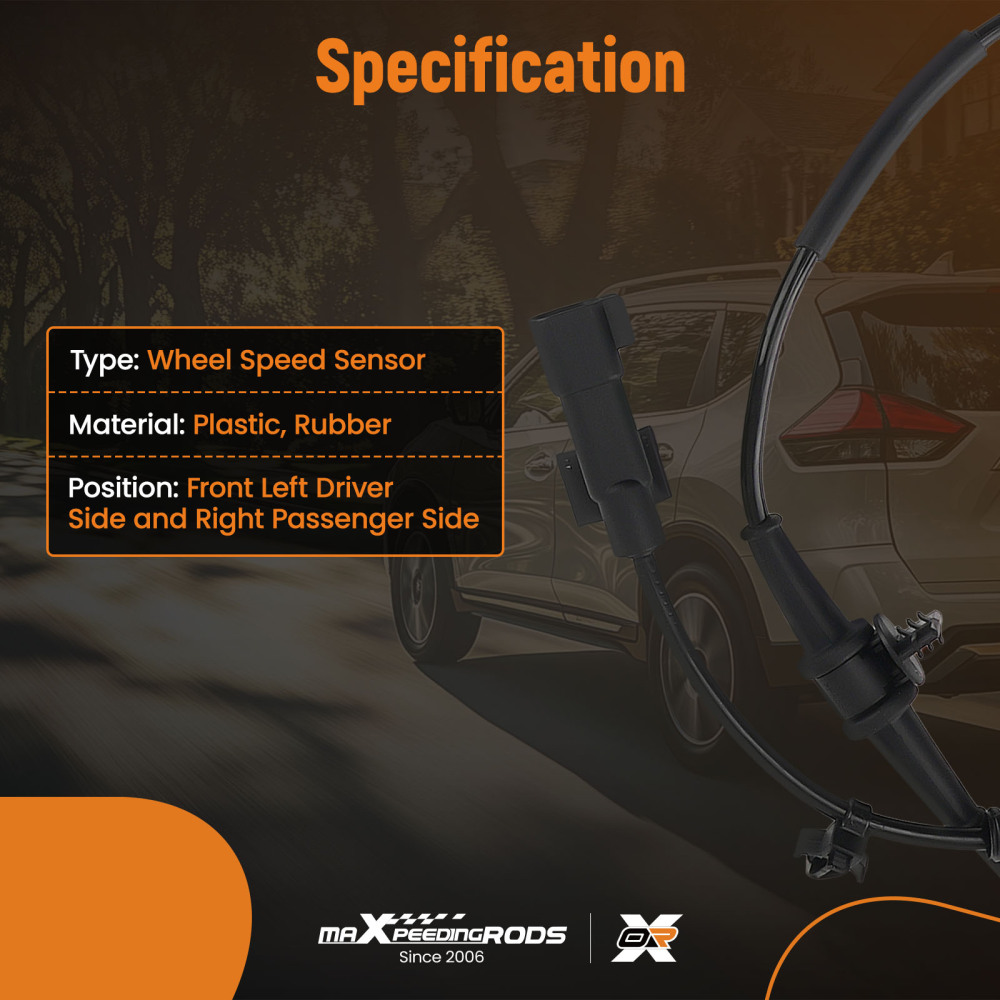 2pc ABS Sensor Front compatible for Chevy Cruze 2011-2014 Volt 2011-15 13329258