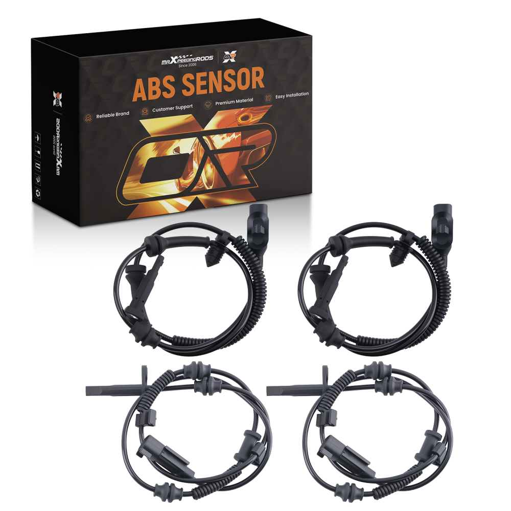 4PC ABS Wheel Speed Sensor compatible for Jeep Cherokee 2014-2020 68141898AB 68141887AB Set