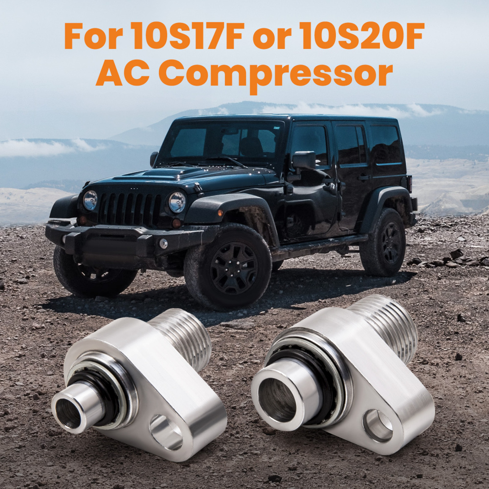 Compatible for AC Compressor Adapter Fittings compatible for 10S17F and 10S20F for LS Engine Swap ADI
