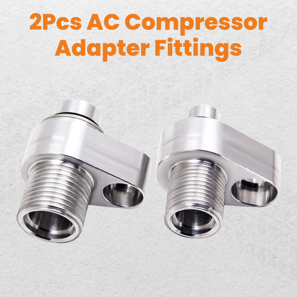 Compatible for AC Compressor Adapter Fittings compatible for 10S17F and 10S20F for LS Engine Swap ADI