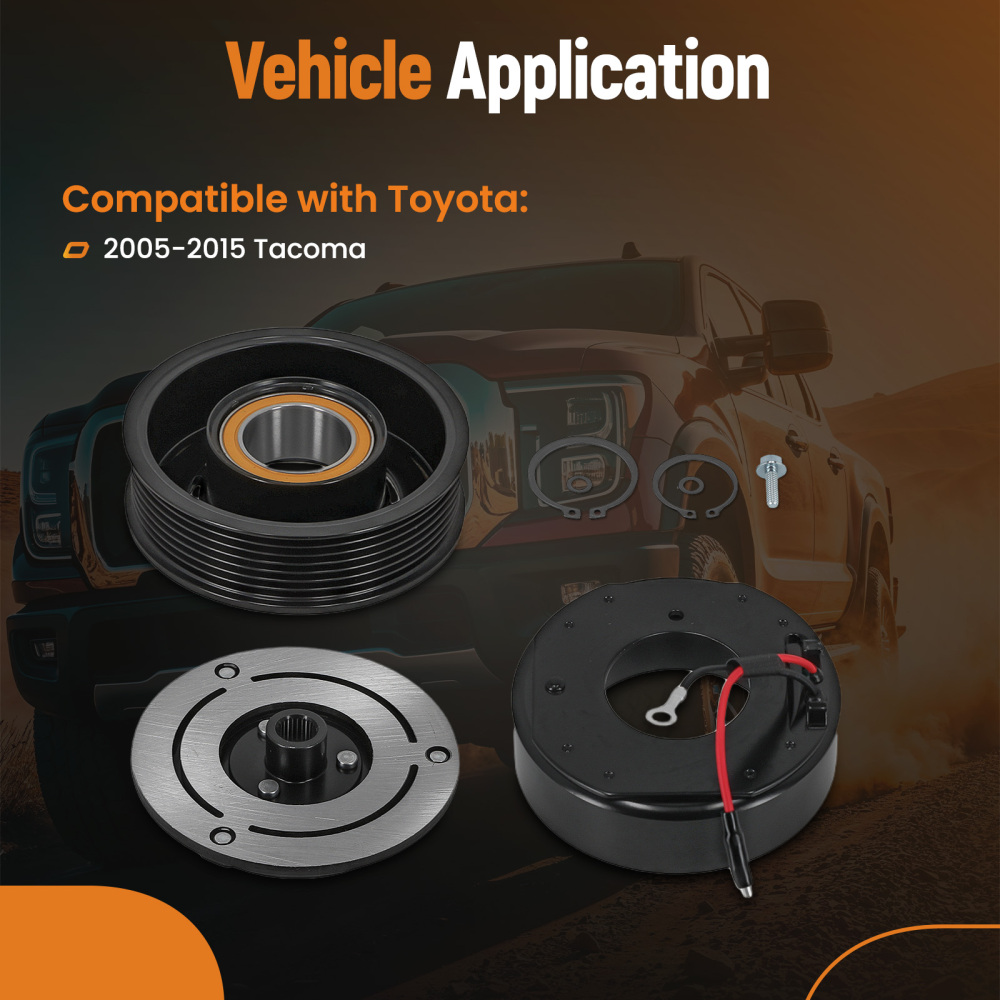 maXpeedingrods Air Conditioner AC Compressor Clutch Kit Compatible for Toyota Tacoma 2005-2015