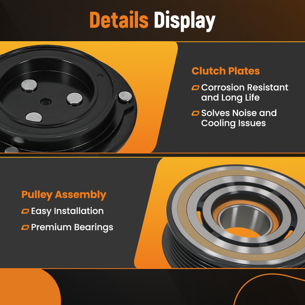 maXpeedingrods Air Conditioner AC Compressor Clutch Kit Compatible for Toyota Tacoma 2005-2015