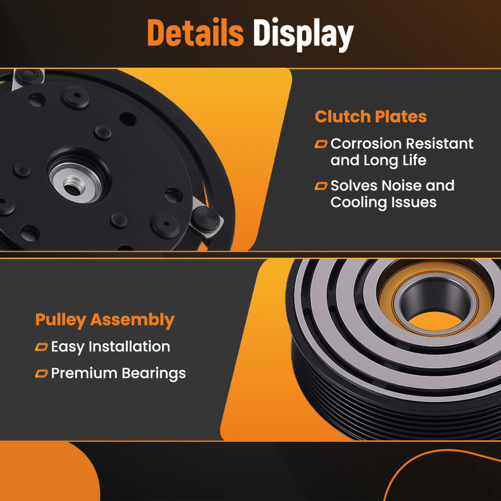 Compatible for AC Compressor Clutch Kit compatible for Ford E-350 Econoline 7.3L 1993-1997 4L3Z19703AB