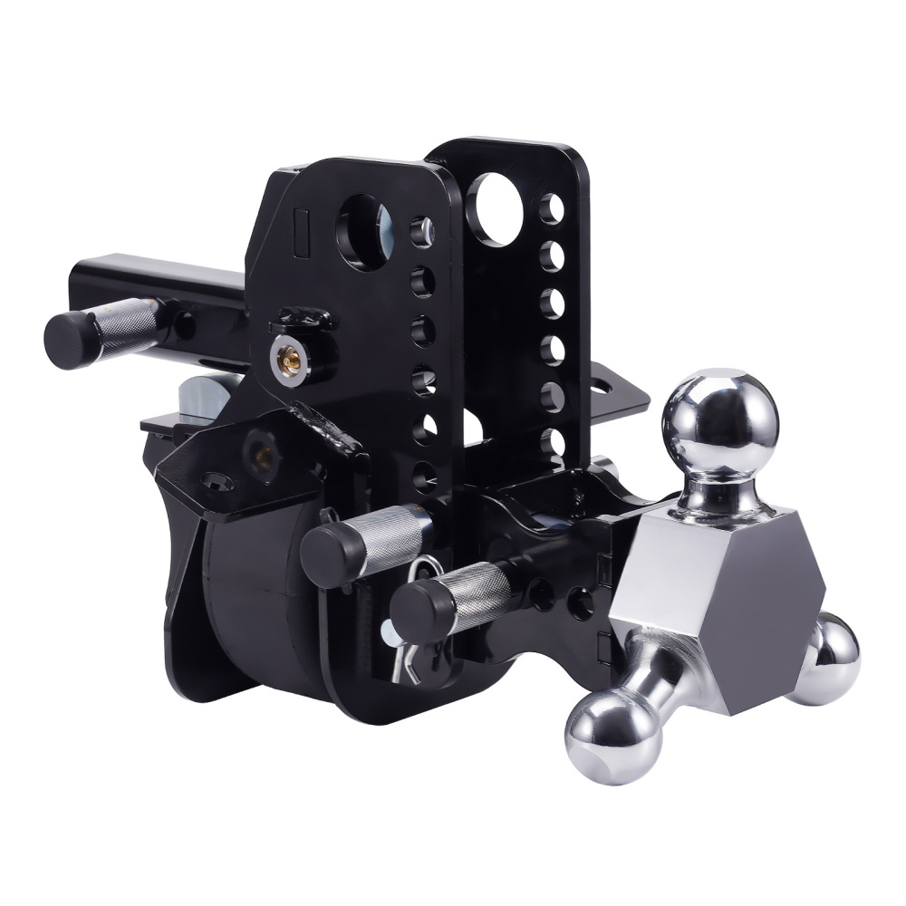 12000lbs Three Ball Trailer Hitch w/ Air Suspension Bag 6 Drop/Rise 2 Receiver