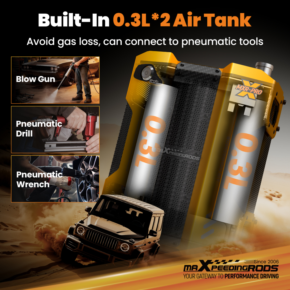 12V Air Compressor Pump for 4WD Truck 200L/min Heavy Duty Tire Inflator Kit