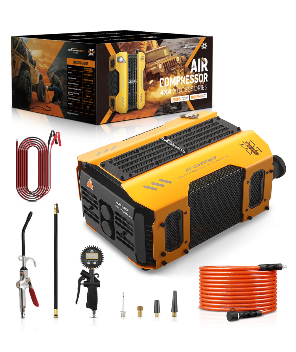 12V Air Compressor Pump for 4WD Truck 200L/min Heavy Duty Tire Inflator Kit