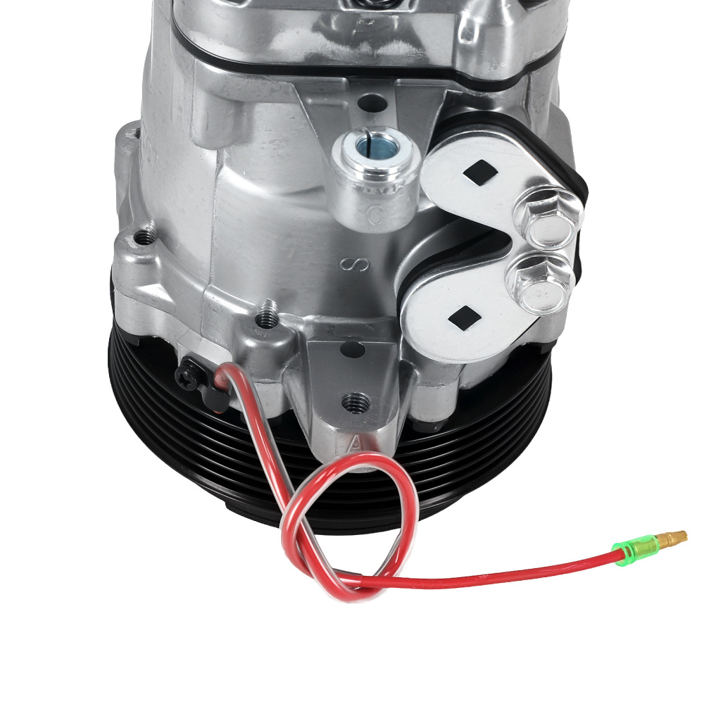 Air Conditioning Compressor For Sanden SD7 HC5005BK 6-Groove Black With Clutch