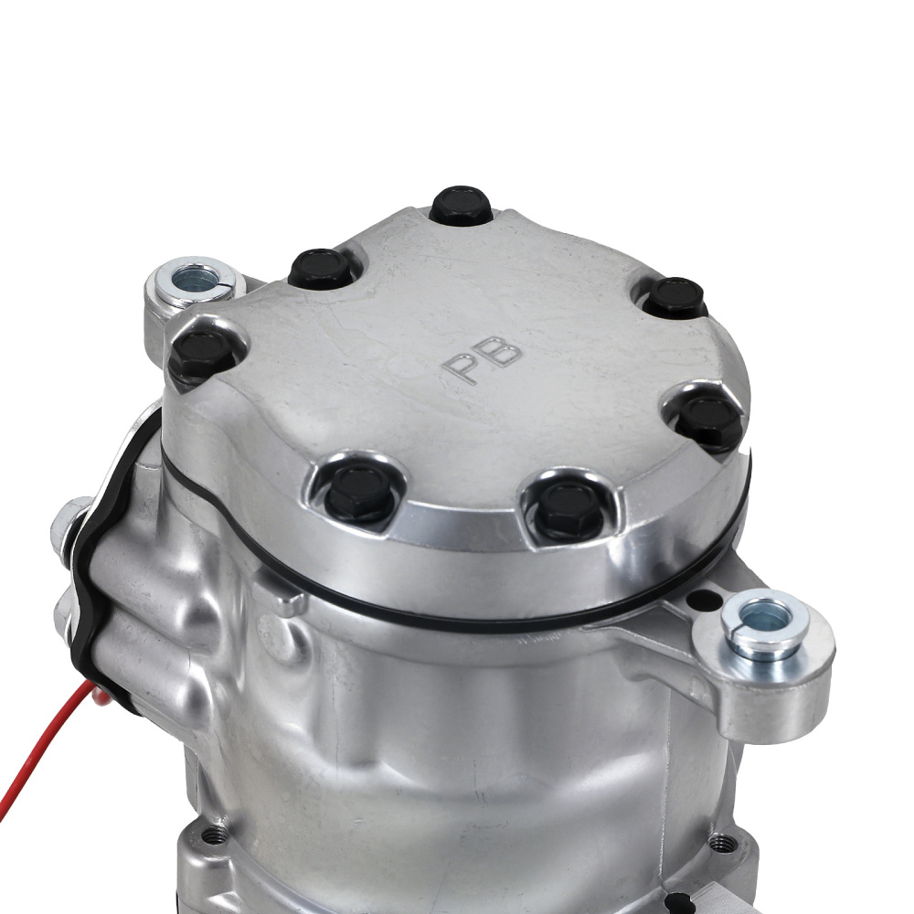 Air Conditioning Compressor For Sanden SD7 HC5005BK 6-Groove Black With Clutch