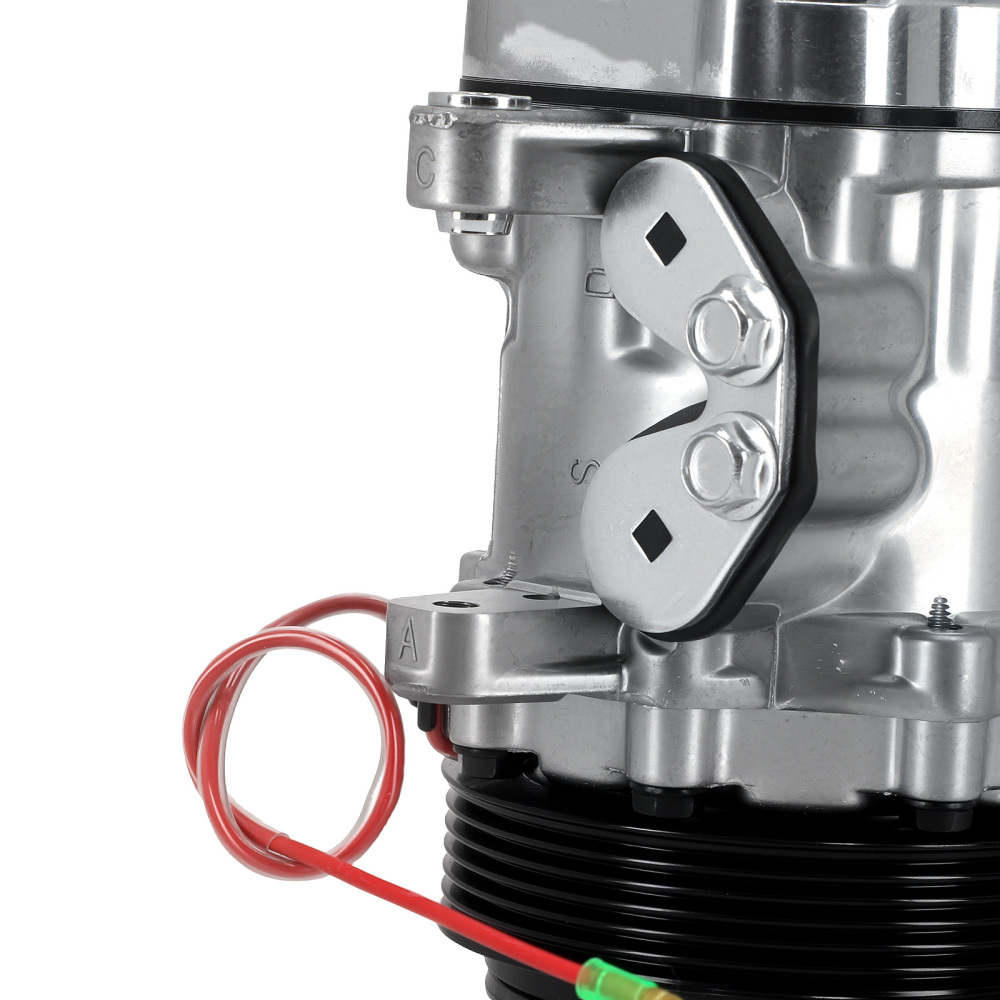 Air Conditioning Compressor For Sanden SD7 HC5005BK 6-Groove Black With Clutch