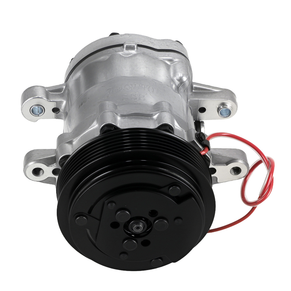 Air Conditioning Compressor For Sanden SD7 HC5005BK 6-Groove Black With Clutch