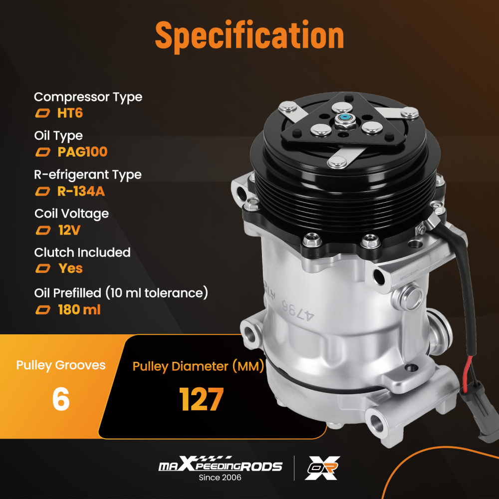 Compatible for AC Compressor w/ Clutch compatible for Chevrolet GMC C1500 C2500 K1500 K2500 K3500 CO20151C