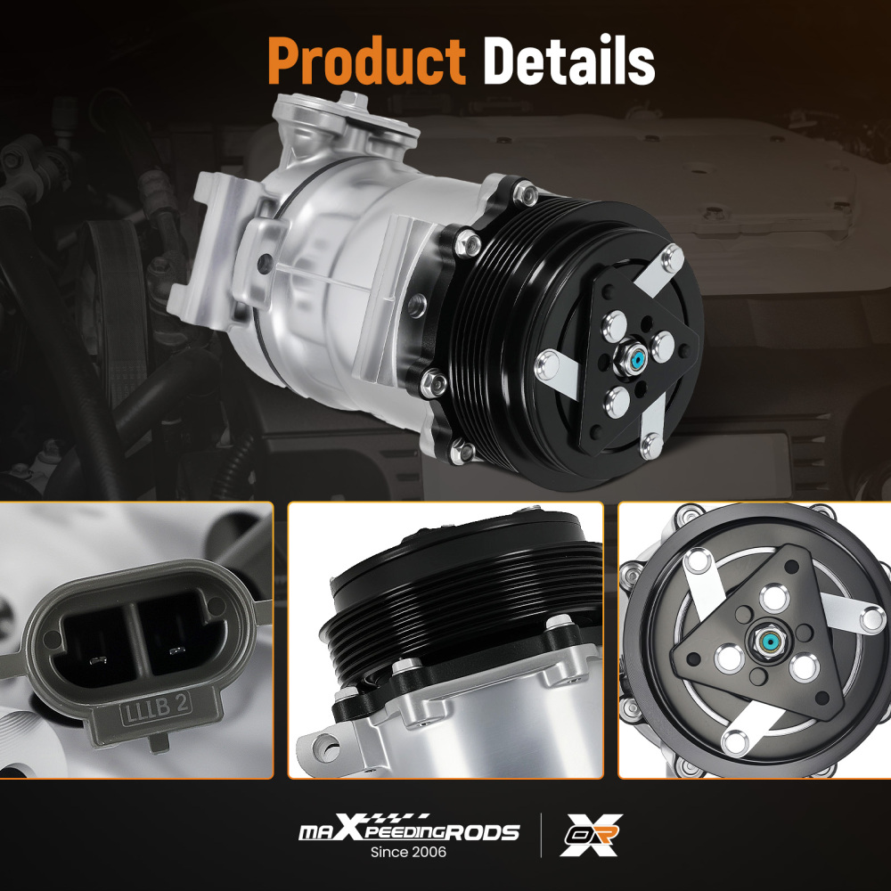 Compatible for AC Compressor w/ Clutch compatible for Chevrolet GMC C1500 C2500 K1500 K2500 K3500 CO20151C
