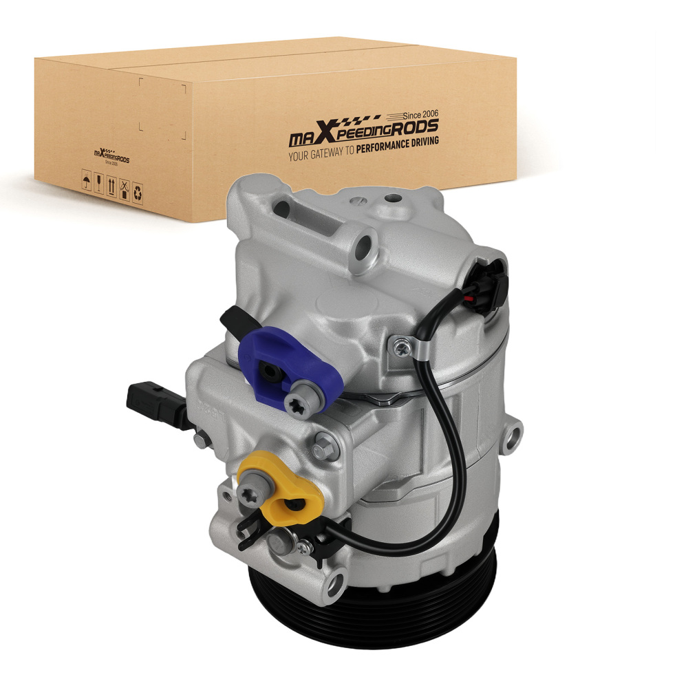 Compatible for AC Compressor w/Clutch compatible for Porsche Cayenne 2003-2018 Panamera 2017 7SEU16C 119mm