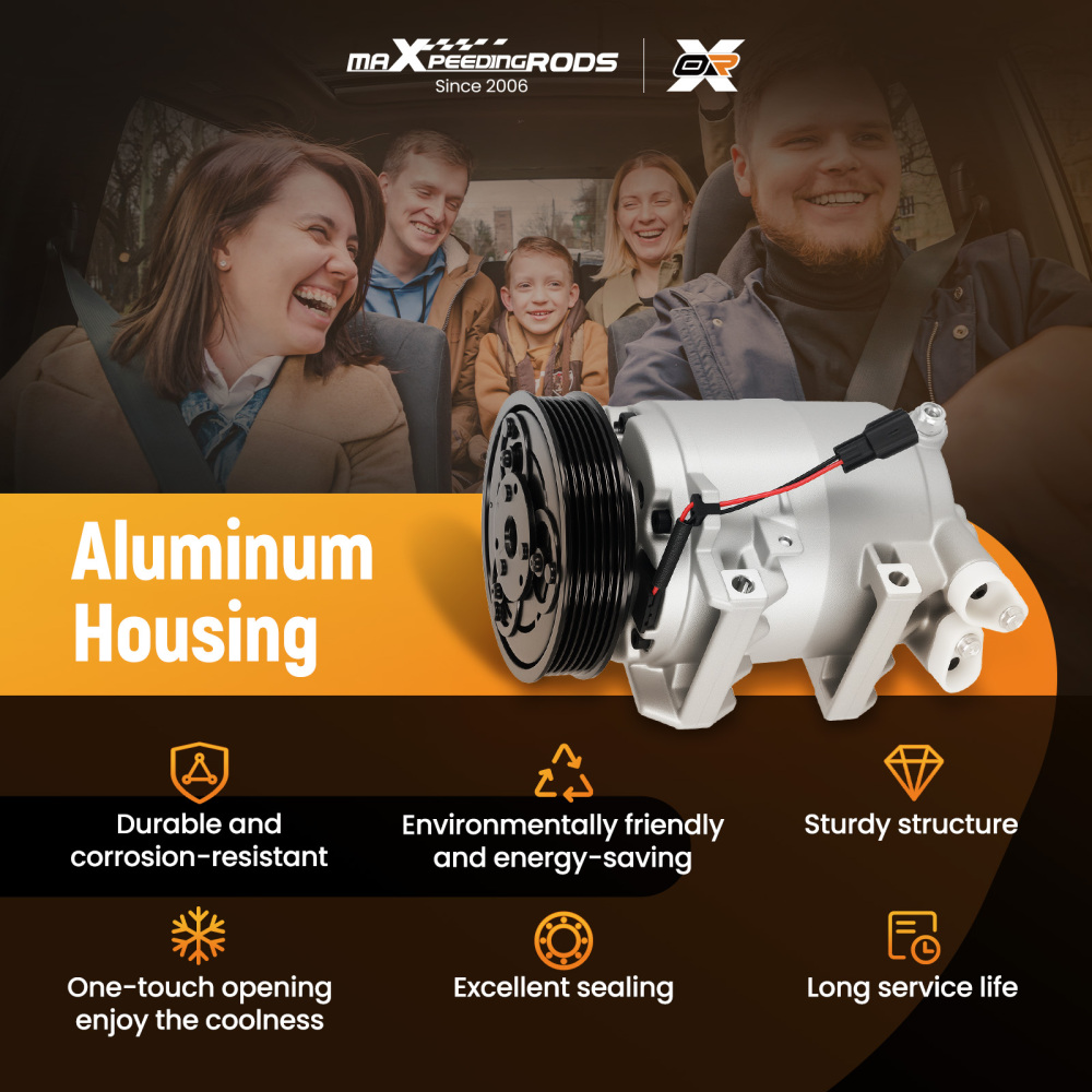 Compatible for AC Compressor w/6-Groove compatible for Nissan Rogue Select 2.5L 14-15 92600JM01B PAG46