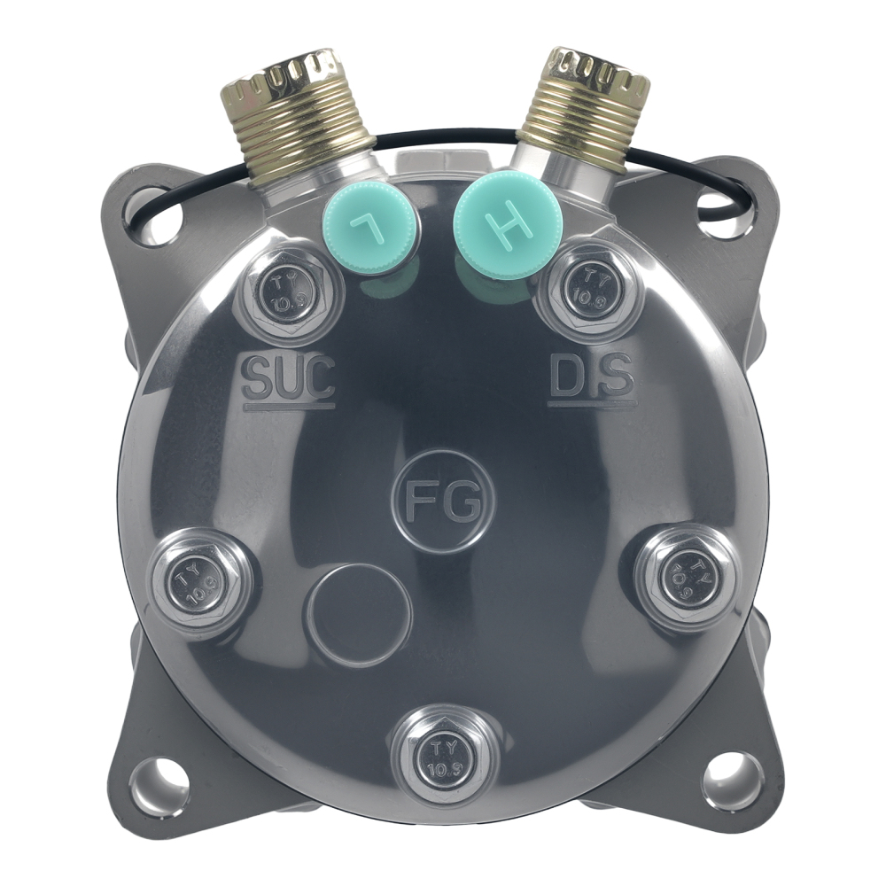 A/C Compressor W/ Clutch For Sanden 508 8-Groove Serpentine Belt Sliver HC5004C