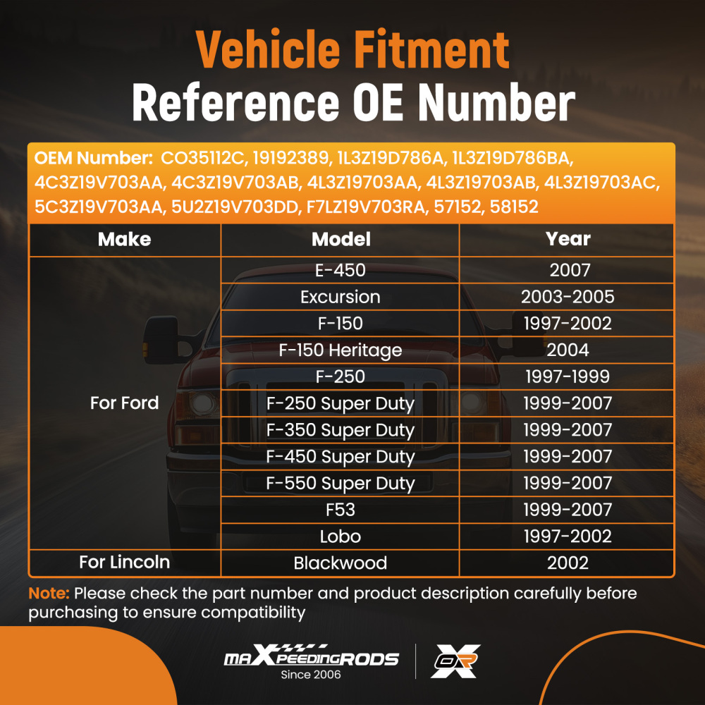 A/C compatible for AC Compressor With Clutch compatible for Ford F-150/F-250/F-350 Super Duty compatible for Lincoln 2002