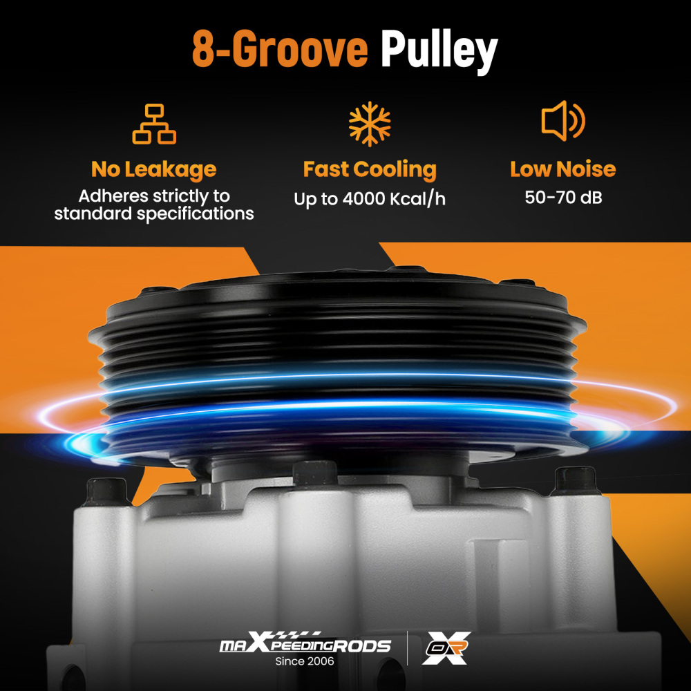 A/C compatible for AC Compressor With Clutch compatible for Ford F-150/F-250/F-350 Super Duty compatible for Lincoln 2002