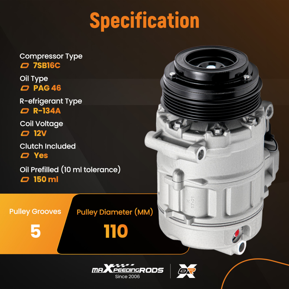Air Conditioning A/C Compressor compatible for BMW 3 5 7 Series E46 E39 E3864526904014