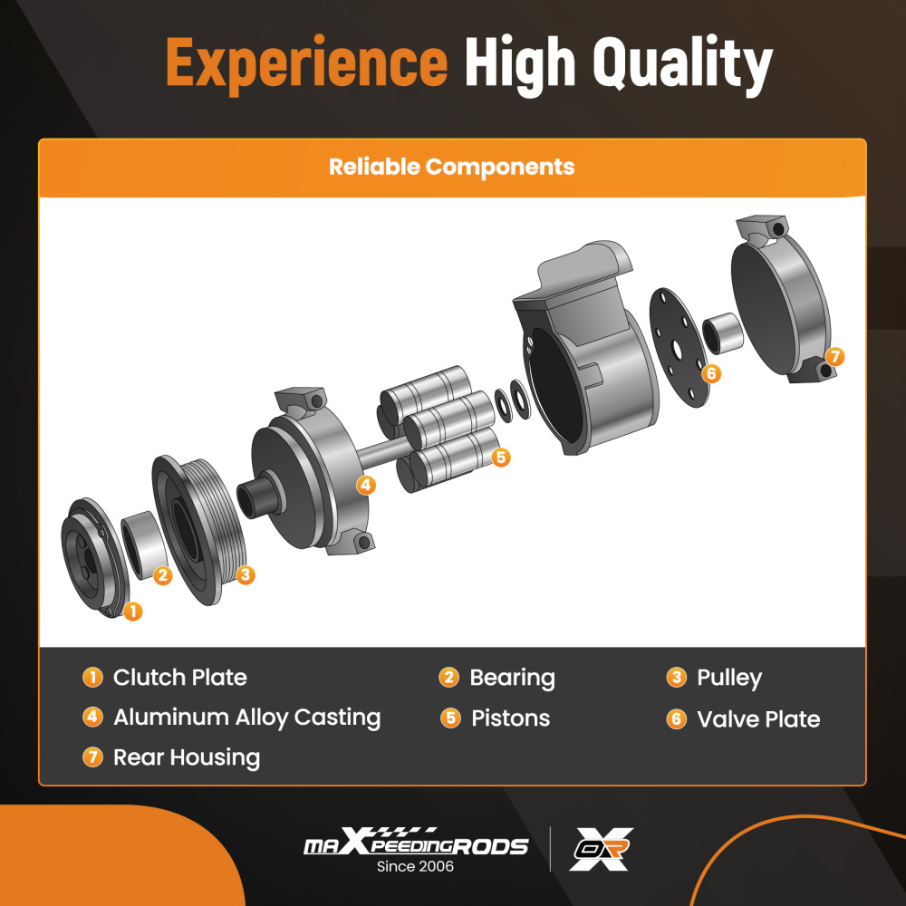 Compressore aria condizionata compatibile per Audi A4 A6 8E 8H 4F B6 compatibile per Seat Exeo 4F0260805AC