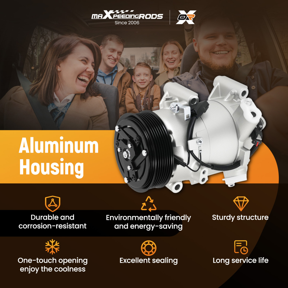 A/C Compressor w/ 7-Groove PulleyCVC Style compatible for Honda CR-V 1.5L2017-2022