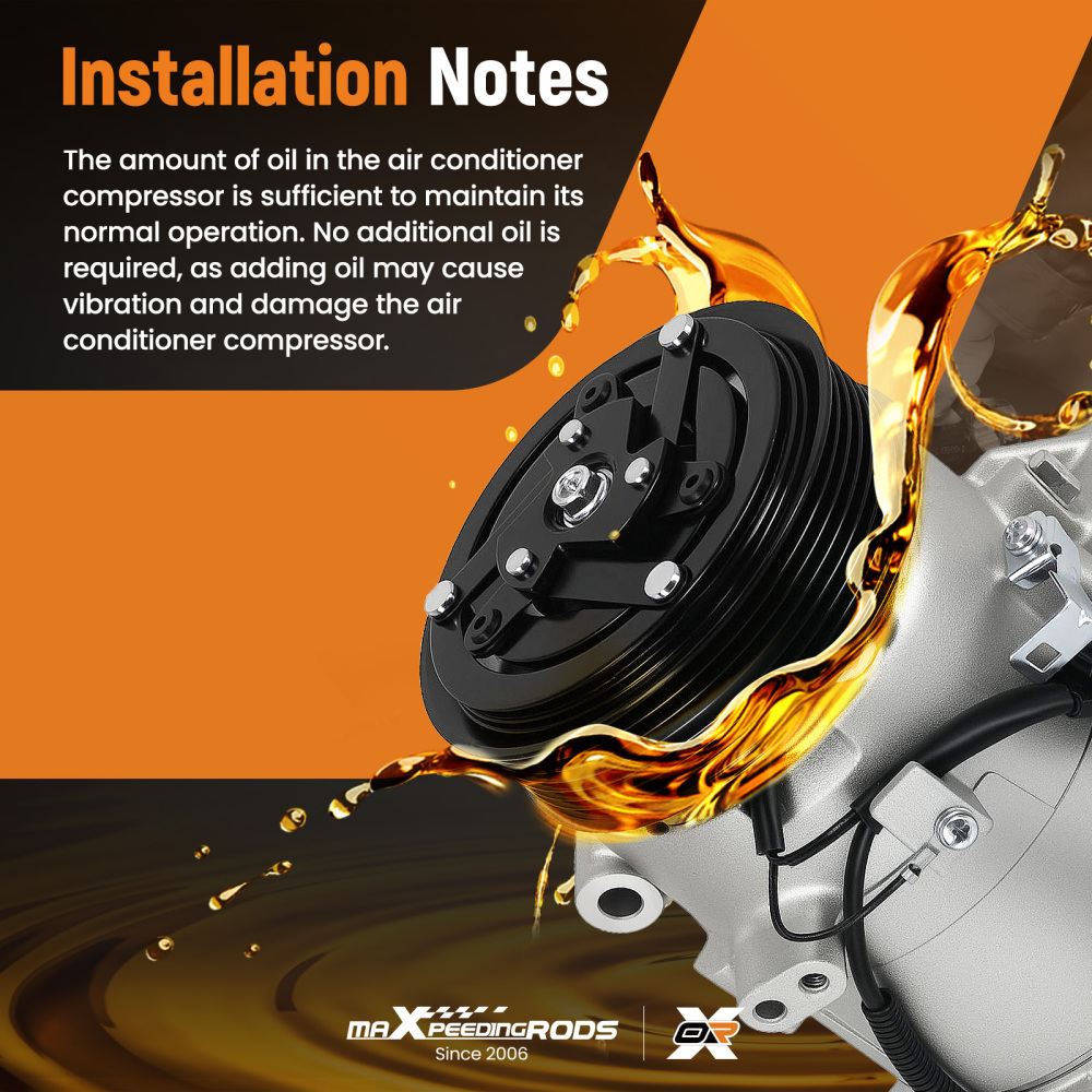 A/C Compressor w/ 7-Groove PulleyCVC Style compatible for Honda CR-V 1.5L2017-2022