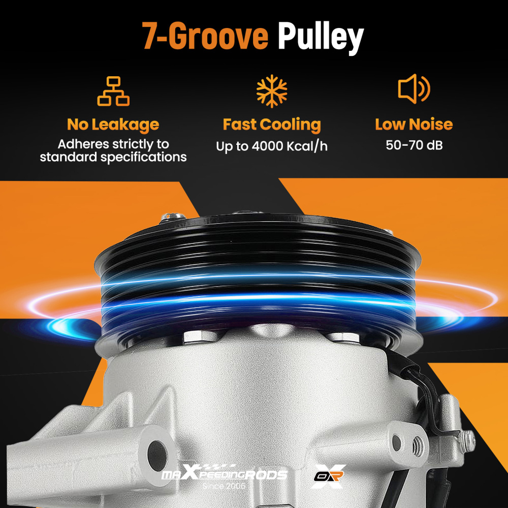 A/C Compressor w/ 7-Groove PulleyCVC Style compatible for Honda CR-V 1.5L2017-2022