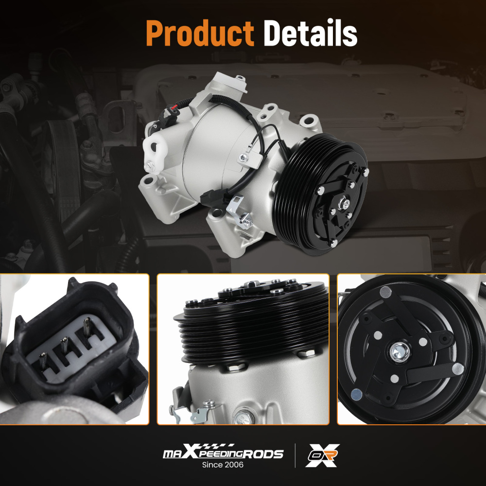 A/C Compressor w/ 7-Groove PulleyCVC Style compatible for Honda CR-V 1.5L2017-2022