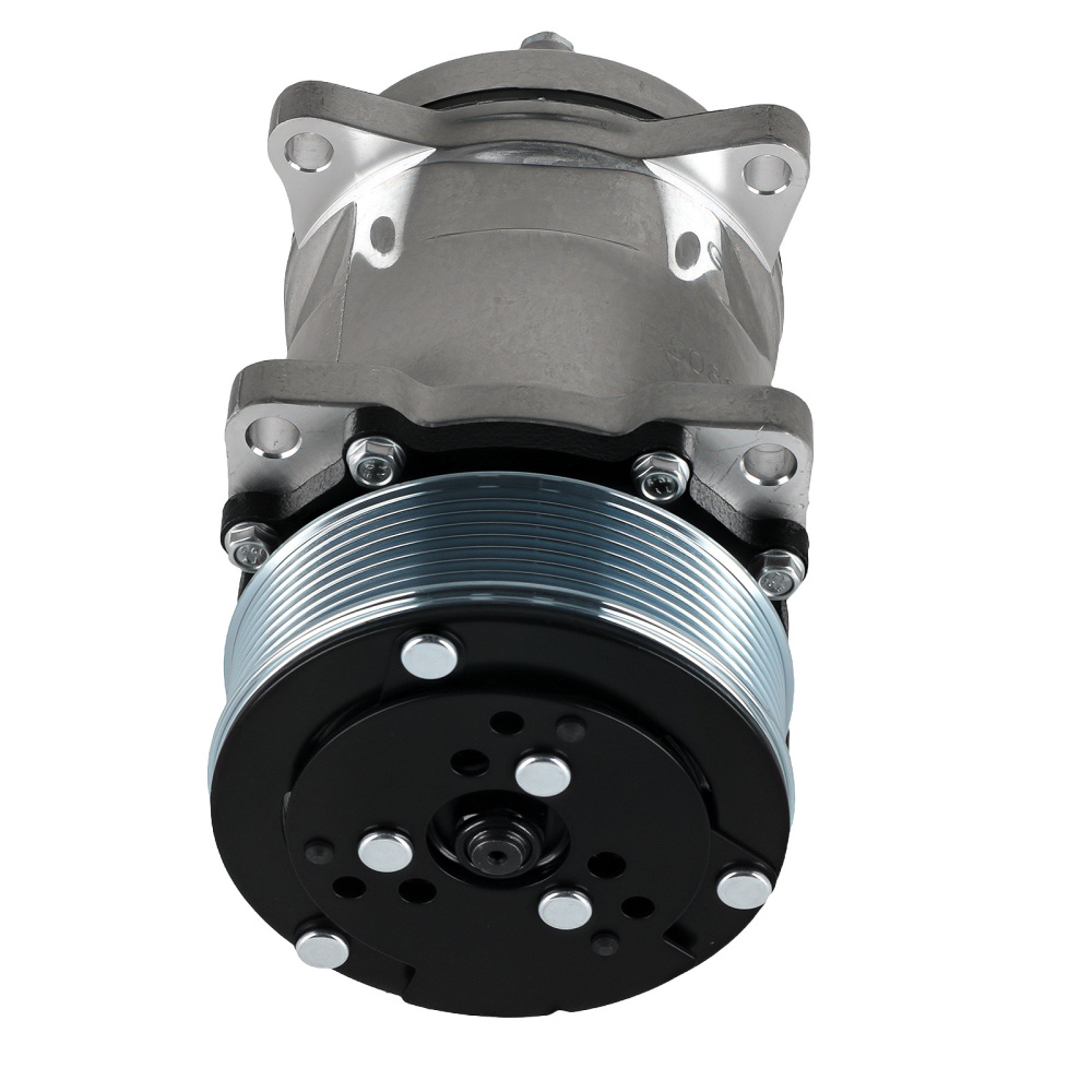 A/C compatible for AC Compressor Assembly For Abacus 508 /Sanden 5H14 Serpentine Belt 8 Grooves