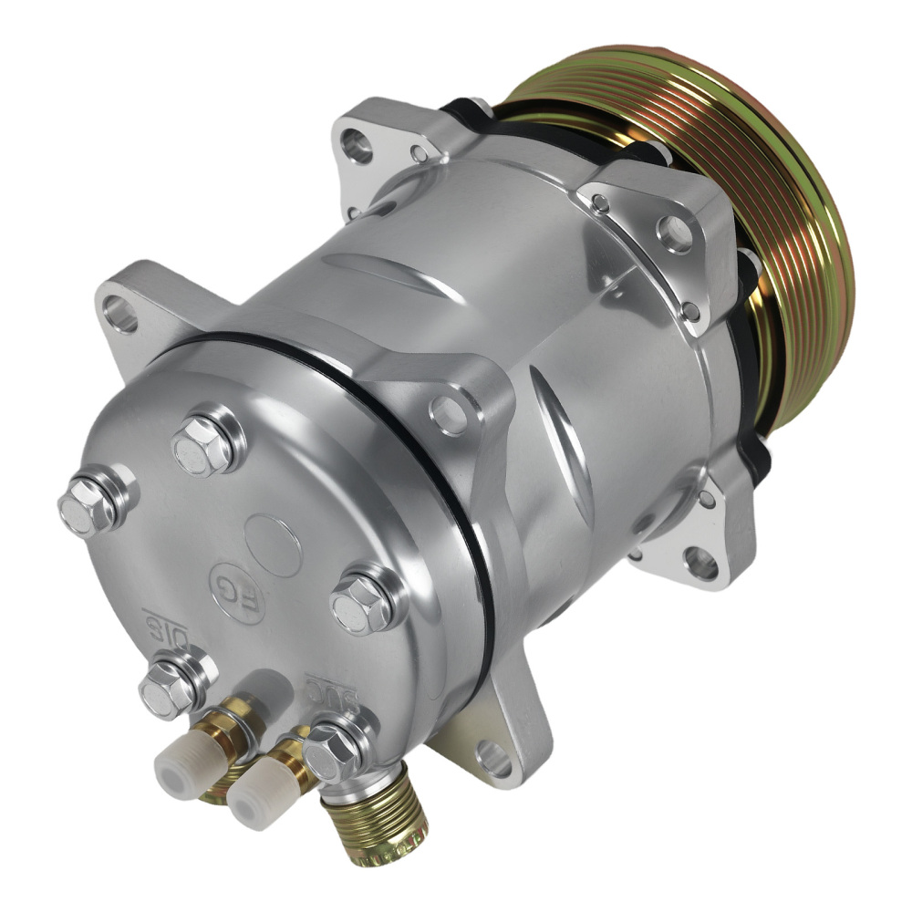 Air Compressor w/ Clutch For Sanden 508 5H14 6-Groove Belt R134a 12V 38800PD2701